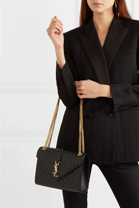 ysl black quilted shoulder bag|YSL shoulder bag sale.